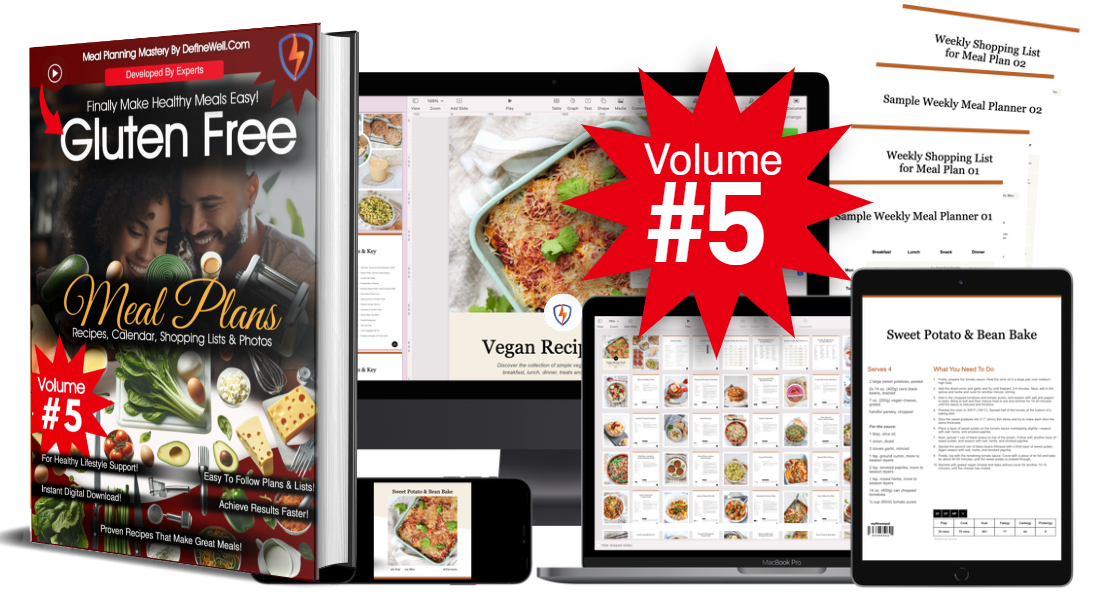 Meal Plans Template Bundle 5 Gluten Free